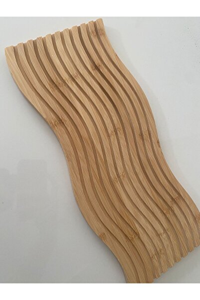 YAZICI Bamboo Wave Pattern Presentation Plate Serving Plate Fruit Plate