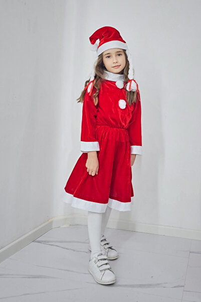 FashionForYou Σετ Χριστουγεννιάτικου φορέματος Missy Claus από βελούδο, με κα...