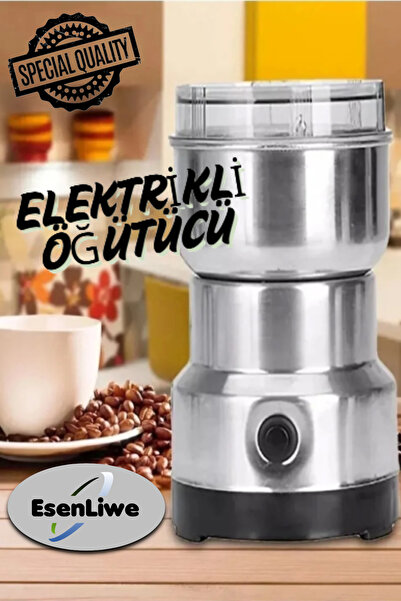ESENLİWE Çok Amaçlı 4 Bıcaklı elektrikli Kahve Çekirdeği Ve Baharat Çelik Öğü...