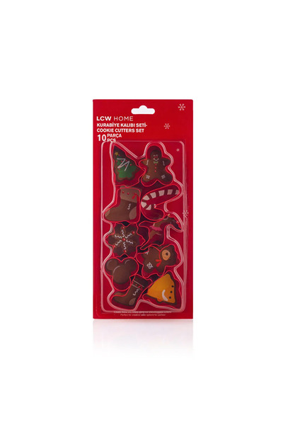 LC Waikiki Lcw Home Red 10 Piece Cookie Cutter Set