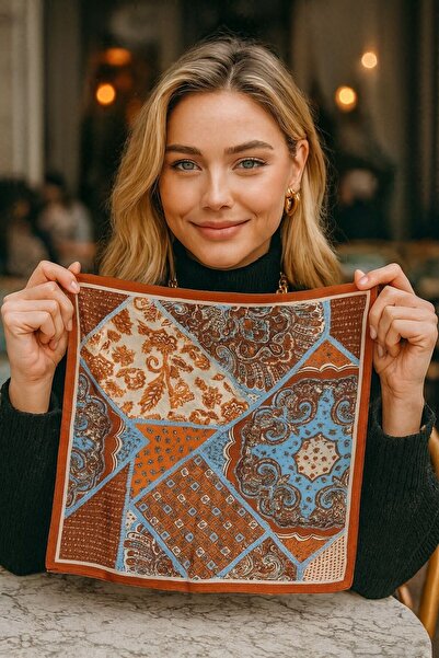 FELLMENS FLR35 Eșarfă de damă cu model 50x50 cm