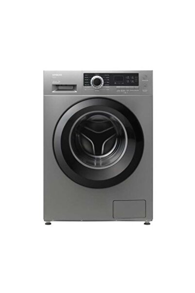 Hitachi غسالة ملابس أوتوماتيكية تحميل أمامي فضي سعة 8 كجم BD-80CVE