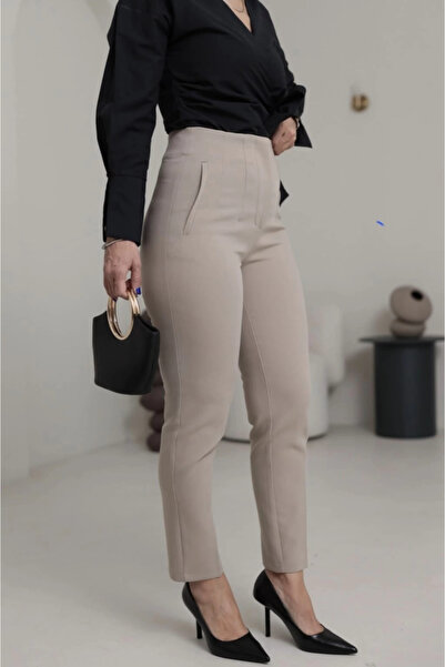 KAROL Flatolu Trousers - Dark Beige
