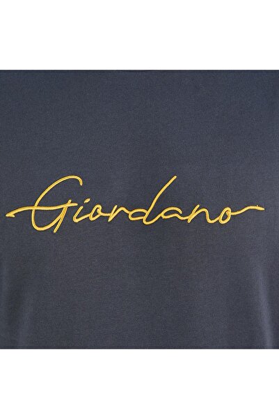 Giordano Men's Slim Fit Cotton Signature Print Tee