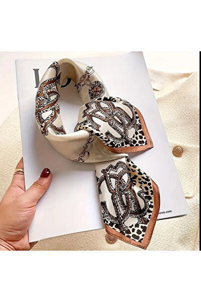 Zess store Luxury Chain Leopard Print Scarf