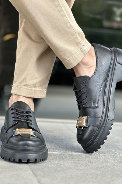 Zerenyus Zrc2402 Daily Lace-Up Casual Men's Shoes Black