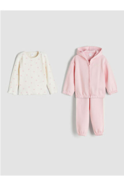 LC Waikiki καινούργια σεζόν Κοστούμι για κορίτσια με λαιμόκοψη 3 τεμαχίων