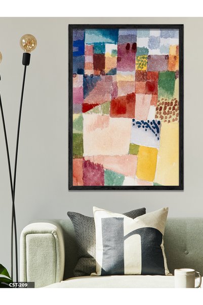 CeSht Paul Klee Drevni zvuk Jednodijelna crna slika u drvenom okviru