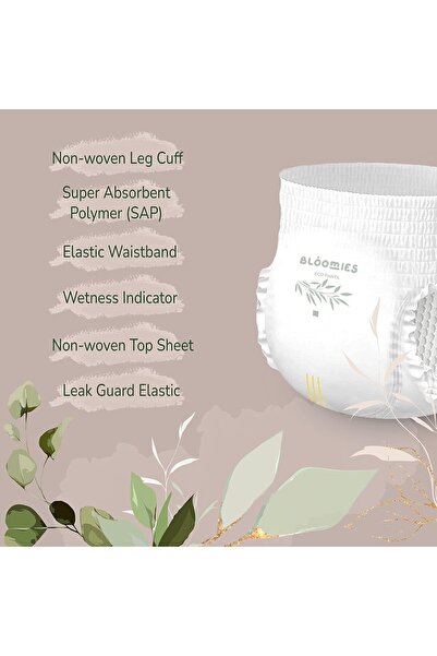 Baby Bloomies Premium Diapers Pants with Wetness Indicator | Eco-friendly and Hypoallergenic Ultra-s