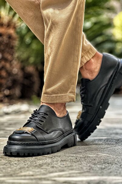 Zerenyus Zrc2402 Daily Lace-Up Casual Men's Shoes Black