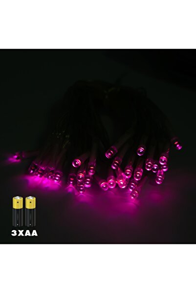 OEM Φωτιστικά σε σχήμα κορδονιού με μπαταρία, 80 LED, ροζ