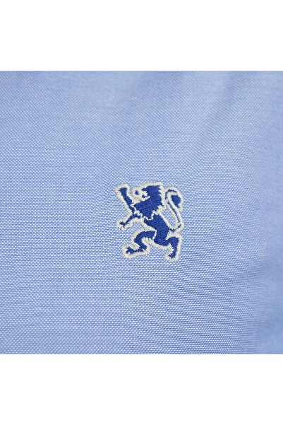 Giordano Women's Cotton Oxford Slim fit Shirt with Lion Embroidery