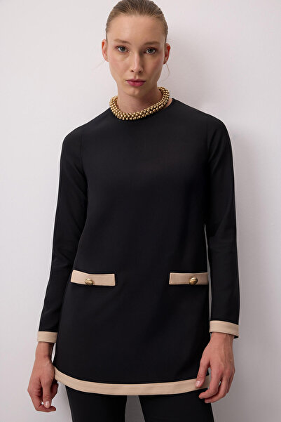 Touché Privé Contrast Color Creepe Tunic