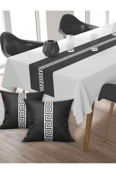 Ardizayn Velvet Fabric, (Smoked) Balcony, Garden, Kitchen Runner and Set of 2 Throw Pillow Covers