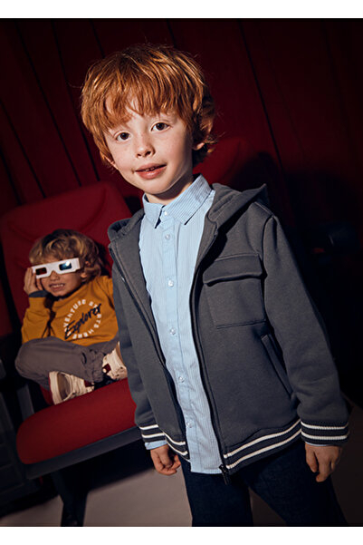 MAYORAL Gray Boy's Zippered Sweatshirt 4427