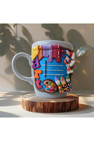 MAKARON SANAT KİŞİYE ÖZEL EL YAPIMI, RESİM ÖĞRETMENİ HEDİYESİ, 3D KABARTMA ÖĞ...