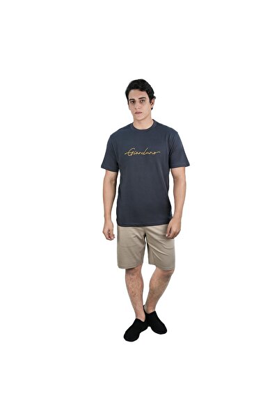 Giordano Men's Slim Fit Cotton Signature Print Tee