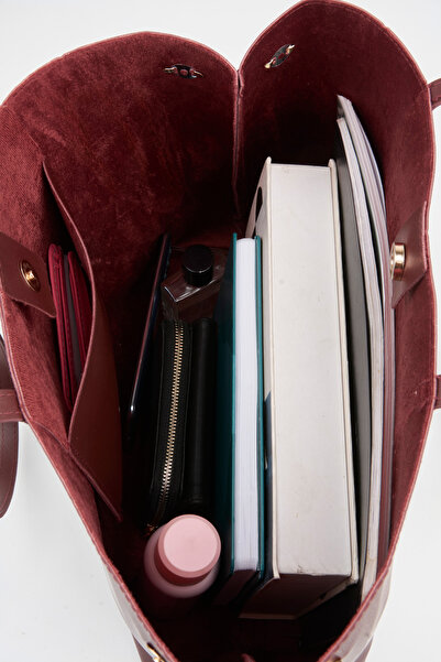 Vivaq Women's Aster Burgundy Faux Leather Handbag and Shoulder Bag with Snap Closure and Foldable Design