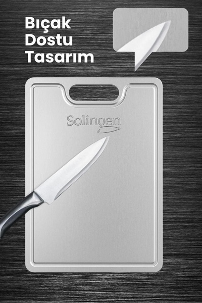 LOVYCO قطعتان من لوح تقطيع اللحوم والخضروات من الفولاذ المقاوم للصدأ 304