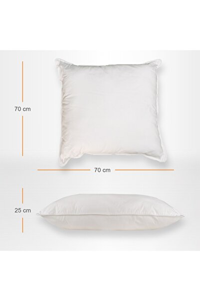 Pernador Set of 2 goose down and feather pillows, 70x70 cm, White