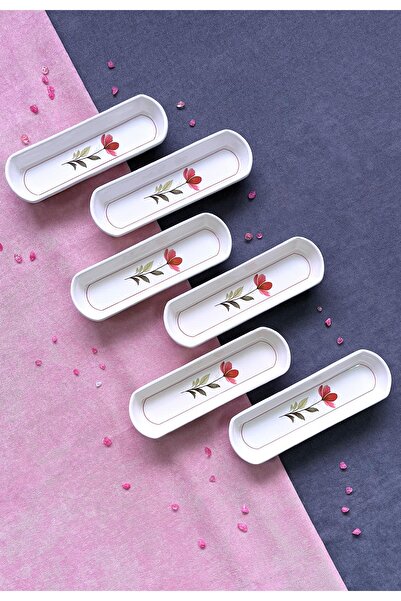 ers erbaşlar طقم صواني تقديم زيت الزيتون الفاخر من كلوفر، 6 قطع