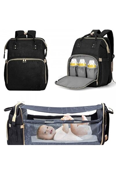 GOLD MARKET Rucsac pentru mame, cu pat pliabil, bretele reglabile, buzunar iz...