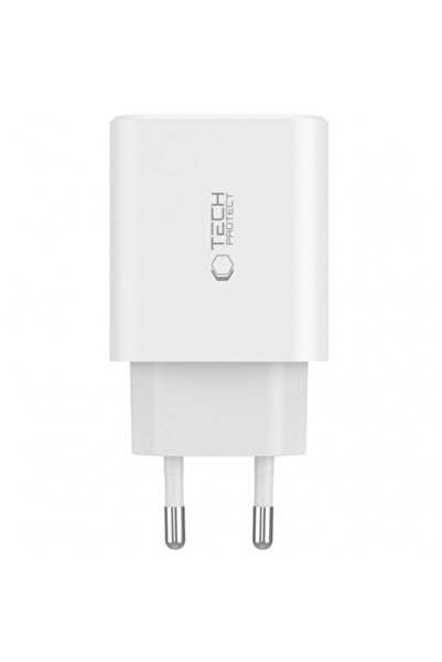 Tech-Protect Τροφοδοτικό Nc30w, 30W, 3A, 1 θύρα USB-A - 2 θύρες USB-C, Λευκό