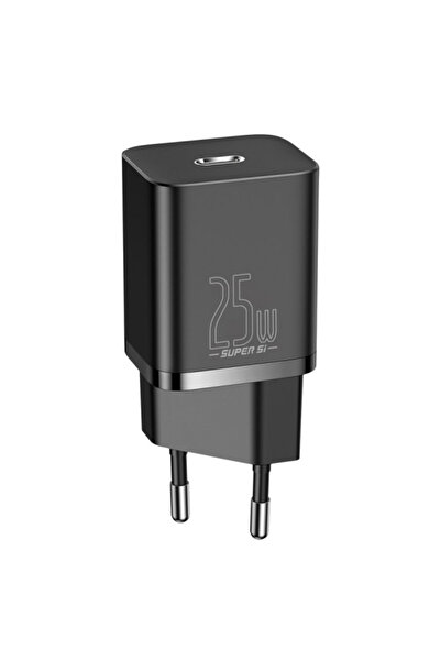 Baseus Super si Network Charger, 25W, 3A, 1 X USB-C, Black Ccsp020101