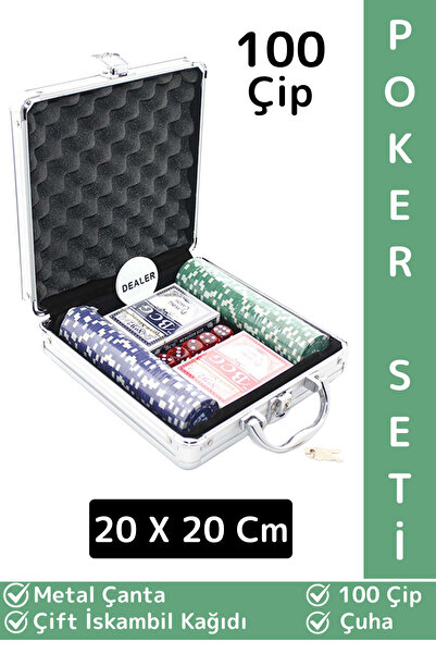 Wintoup مجموعة ألعاب بوكر فاخرة تكساس هولدم وكازينو بلاك جاك مع 100 رقاقة وور...