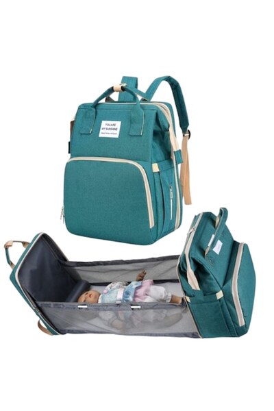 GOLD MARKET Rucsac pentru mame, cu pat pliabil, bretele reglabile, buzunar iz...