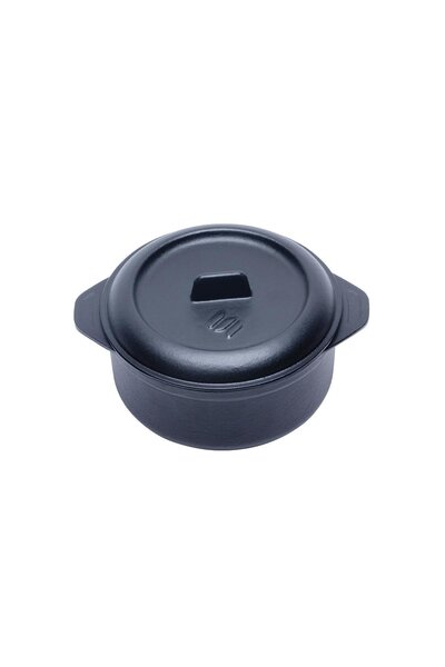 Sürel 12 cm 3'lü Yuvarlak Set Güveç Tencere Mat Siyah