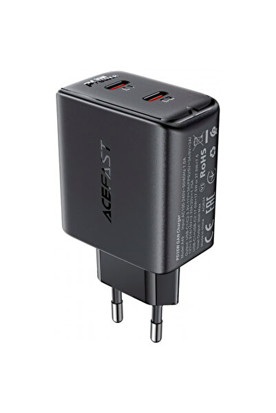Acefast Τροφοδοτικό A49, 35W, 3A, 2 X USB-C, Μαύρο