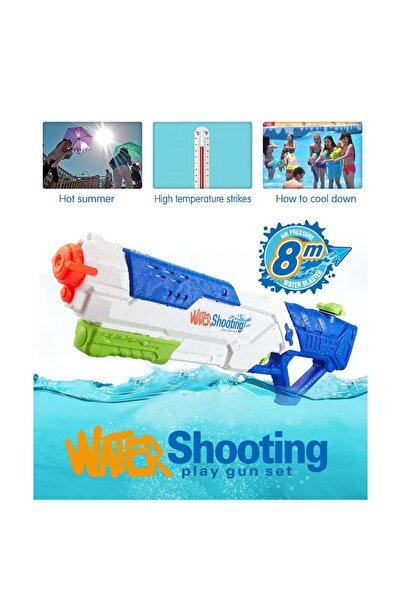 GOLD MARKET Water gun for children, 1200 ml tank, 71.5 cm, Patinated white