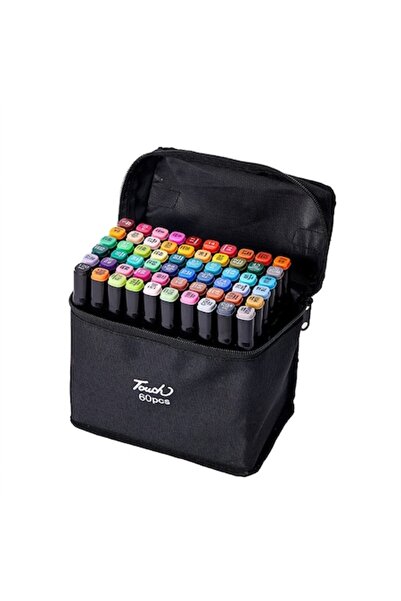 LEIBOO Set 60 Markere Duble, Geanta impermeabila, Culori Vibrante Numerotate,...