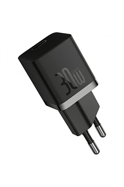 Baseus GAN Mini 1C Power Adapter, 30W, 3A, 1 X USB-C, Black Ccgn070401