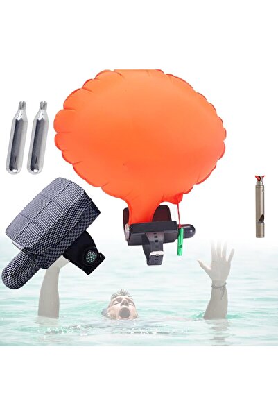 TERRION سوار معصم عائم على شكل عوامة نجاة، جهاز إنقاذ محمول قابل للارتداء، سو...