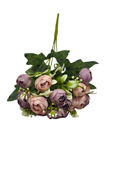 Çınar çiçekçilik Yapay Gül Buketi Küçük Kafalı 6 Renk Seçeneği (Vazo/Masa Demeti)