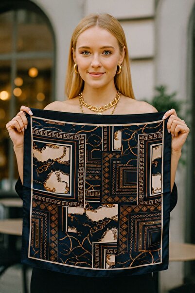 FELLMENS وشاح نسائي منقوش FLR23 مقاس 50x50 سم