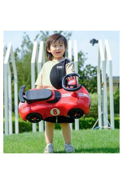 LEIBOO Masinuta cu Volan pt copii, 1- 3 ani, Impingere, Bluetooth, Muzica, di...