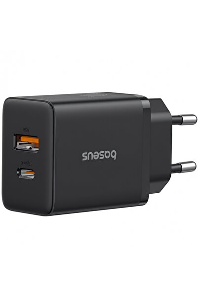 Baseus Cube Power Adapter, 30W, 2.4a, 1 X USB-A - 1 X USB-C, Black P101114041...