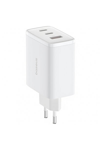 Baseus Cube Pro Τροφοδοτικό, 65W, 3.25A ​ ​ 1 X USB-A - 2 X USB-C, Λευκό P101...