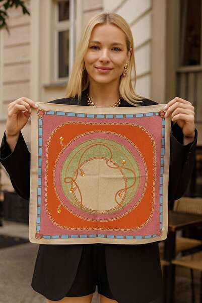 FELLMENS وشاح نسائي منقوش FLR22 مقاس 50x50 سم