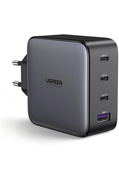 Ugreen Incarcator Retea CD226, 100W, 5A, 1 x USB-A - 3 x USB-C, Negru