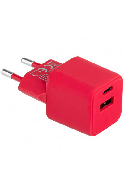 OEM Colorum Cls30-Ac-02 Τροφοδοτικό, 30W, 3A, 1 X USB-A - 1 X USB-C, Ματζέντα