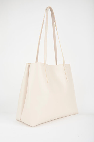 Vivaq Women's Aster Cream Faux Leather Handbag and Shoulder Bag with Snap Closure and Foldable Design