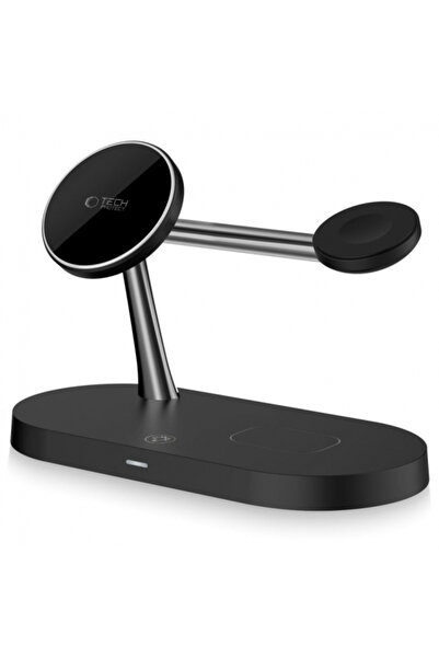 Tech-Protect Incarcator Retea Wireless A12 3in1, 15W, 1.67A, Negru