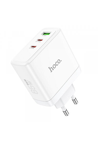 OEM HOCO N30 Τροφοδοτικό, 65W, 3.25A ​ ​ 1 x USB-A - 2 x USB-C, Λευκό