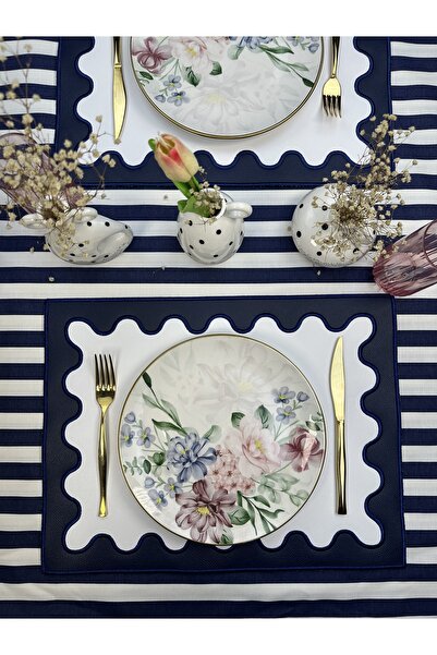 Table Alp 2’li Lüks Deri Üzeri Nakışlı Amerikan Servis Seti | 35x48 cm |