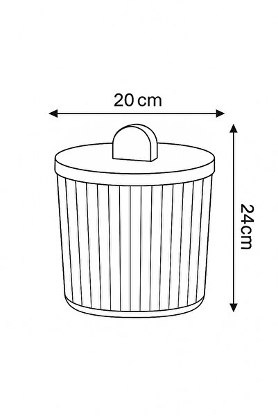 DrBambu Bambu Kapaklı 8 LT Çöp Kovası – Doğal ve Şık Mutfak Çöp Kovası