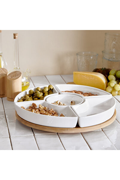 Other Platter | FINCAN | with white bowls and rotating tray | 30 CM | 984727